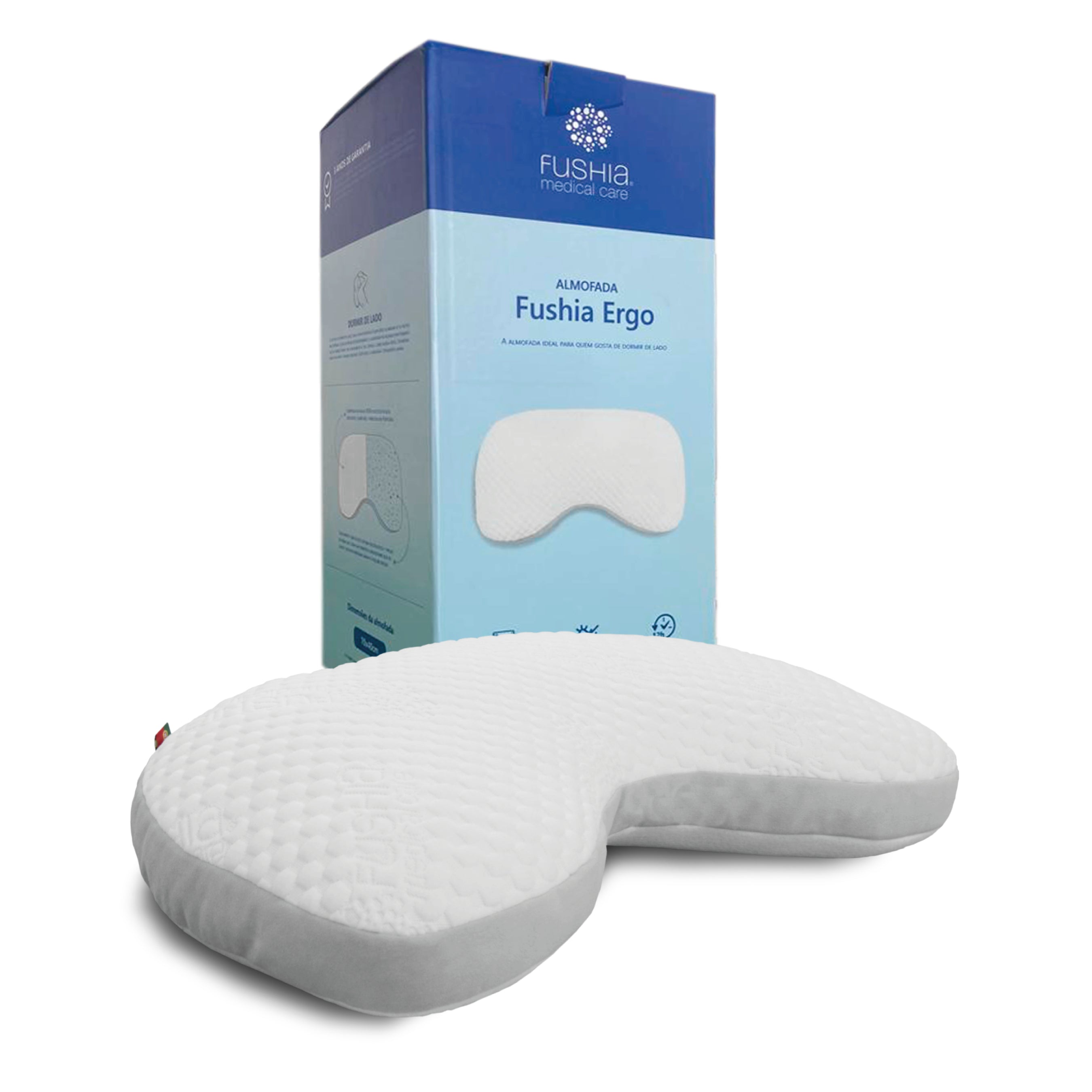 Almofada Fushia Ergo – Conforto lateral para apoio cervical - 2 un